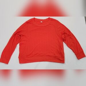 Vibrant Orange Long Sleeve Top